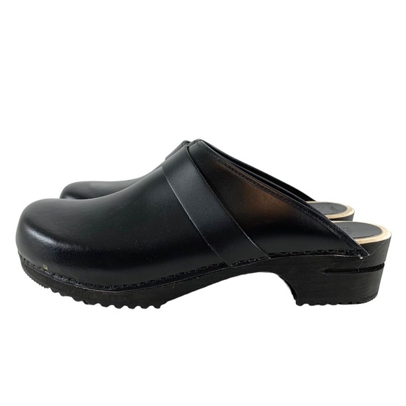 Sanita Mens Size 47 Black Slip On Open Back Danish Clogs Shoes 13 US with Strap main image 11